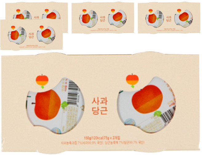 에코맘의산골이유식 유아용 산골푸딩 2p, 사과당근, 150g, 5개