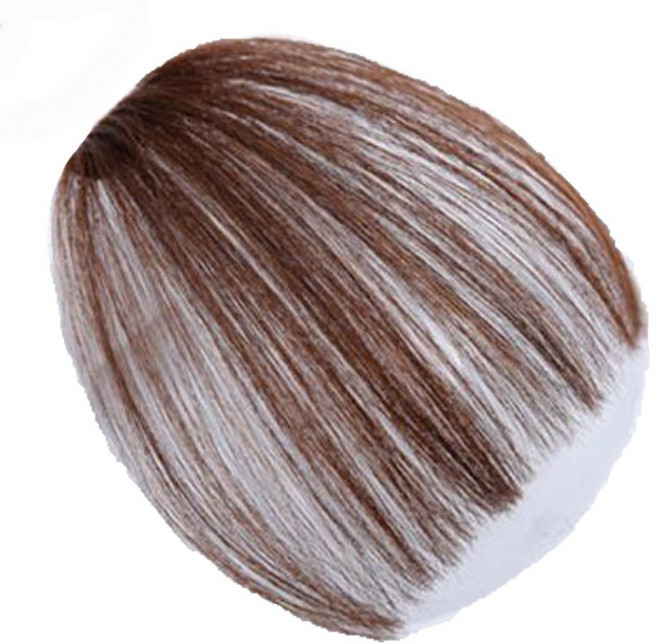 뿌이뿌이가발 인모 일자 앞머리, 밀크브라운, 1개