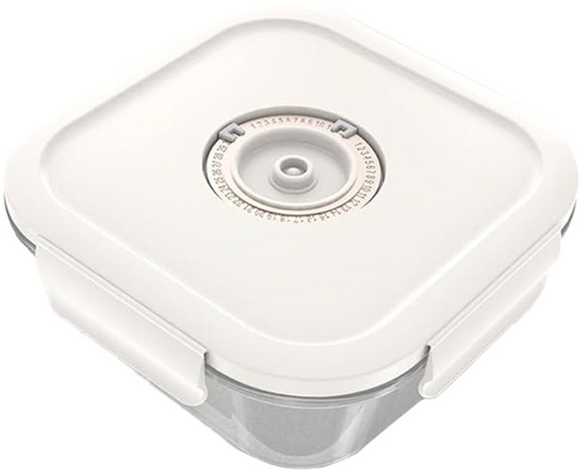 拍平方 食品真空保鮮盒 玻璃 800ml 15.2x15.2x6cm, 1個, 1個