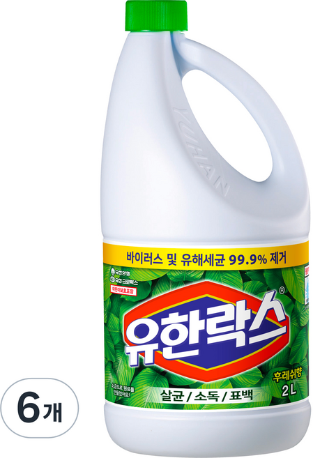 유한락스 후레쉬, 2L, 6개