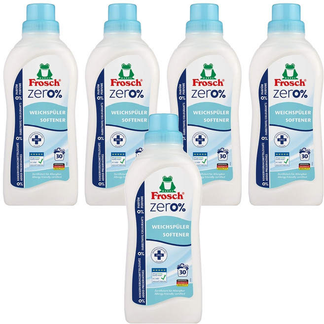 프로쉬 제로 섬유유연제 본품, 5개, 750ml