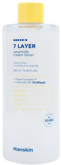 Hanskin 7 Layer 神經醯胺化妝水, 500ml, 1瓶