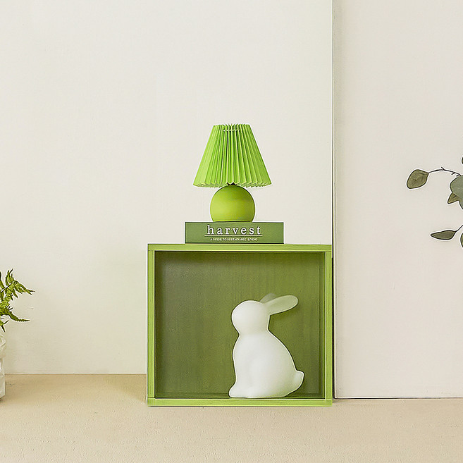 양지가구 공간박스 책장, 연두, 1단