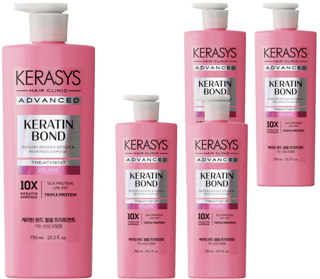 케라시스 어드밴스드 케라틴 본드 볼륨 트리트먼트, 5개, 750ml
