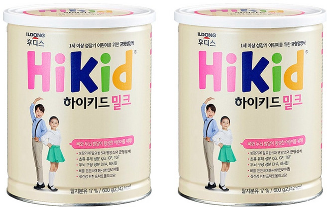 하이키드 영양식, 밀크, 600g, 2개