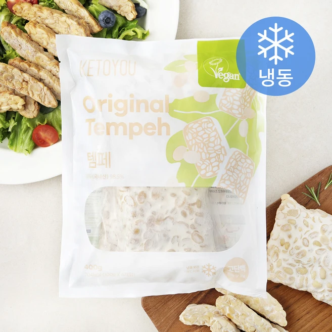 키토유 템페 4개입 (냉동), 400g, 1개 - 쿠팡