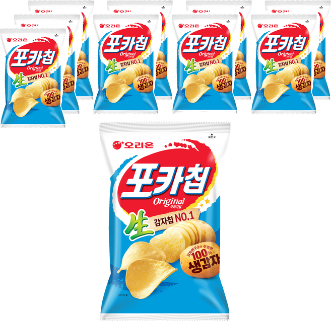 ORION 好麗友 波卡洋芋片 原味, 66g, 10包