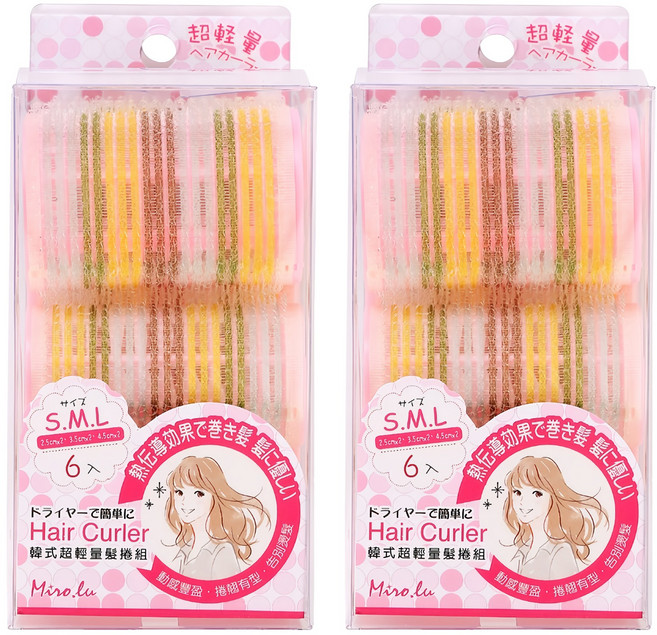 miro.lu 魔力璐 韓式超輕量髮捲組 (6入), 1組