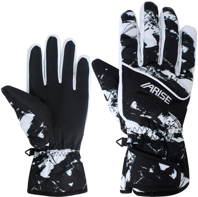 어라이즈 방수 스키장갑 AWGA023, 블랙, 1개