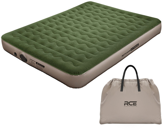 로티캠프 내장 에어펌프 캠핑 휴대용 자충 오토펌프 에어매트, 카키