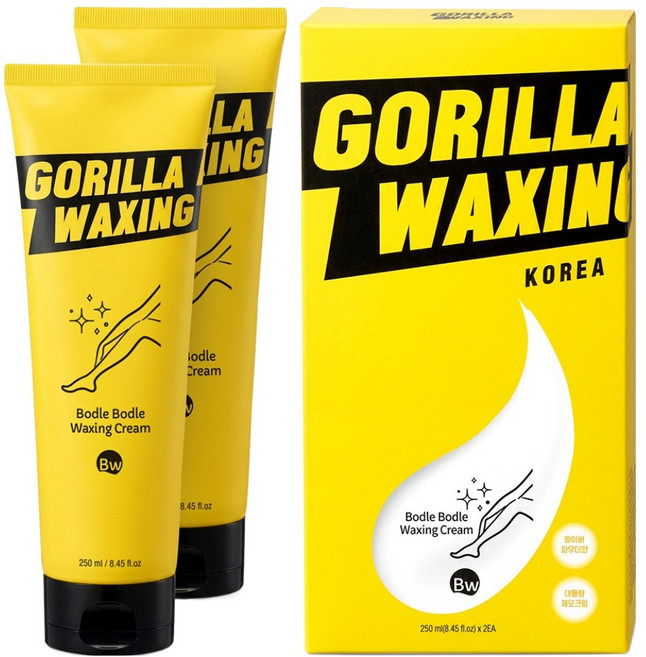 고릴라왁싱 대용량 보들보들 제모크림 셀프왁싱 베이비파우더향, 250ml, 2개