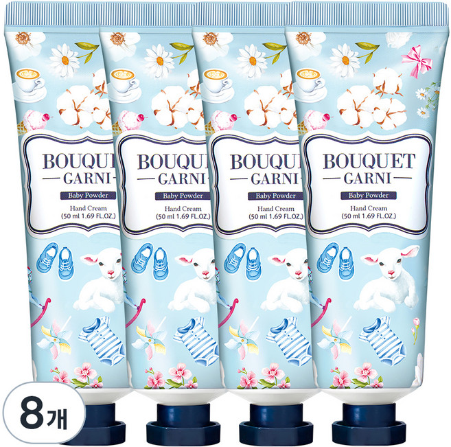 부케가르니 핸드크림 베이비파우더향, 50ml, 8개