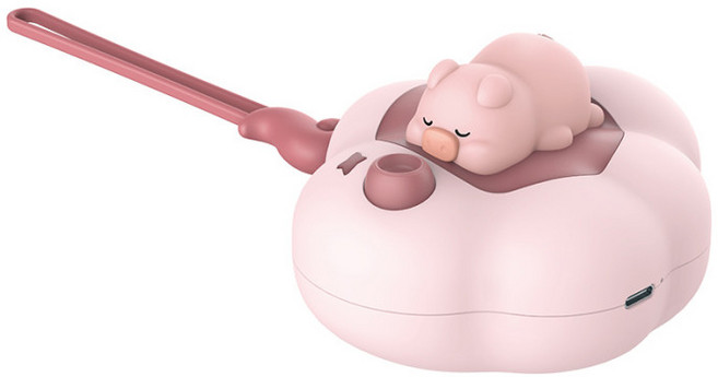 aibo USB 充電式 雲朵朵 暖手寶 二檔調溫 粉紅萌豬, USB-22T2