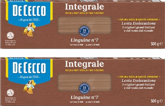 데체코 통밀 링귀니 인테그랄레 스파게티면, 500g, 2개