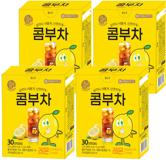 TEAZEN 茶禪 國產茶 康普茶 檸檬, 5g, 30入, 4個