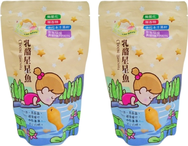 Love Nature 愛天然 乳酪星星魚, 140g, 2包