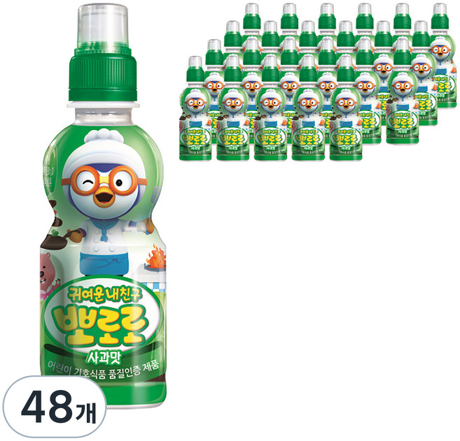 팔도 귀여운내친구 뽀로로 사과맛, 235ml, 48개
