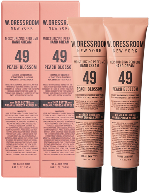 더블유드레스룸 퍼퓸 핸드크림 피치블러썸, 50ml, 2개