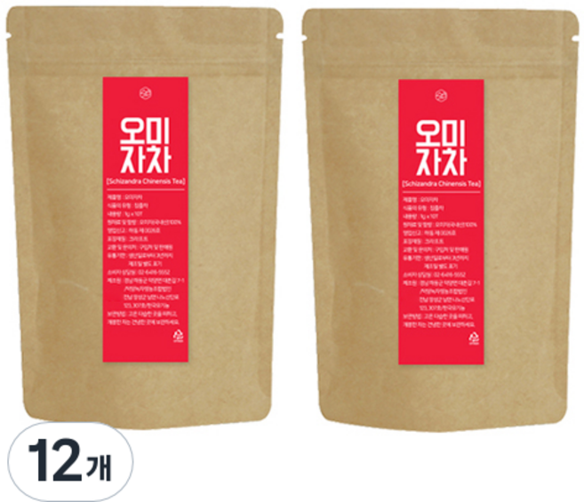 Hangungnyuginong 韓國產五味子茶茶包, 1g, 10包, 12袋