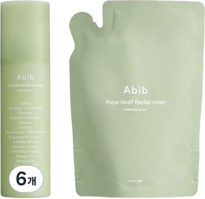아비브 어성초 페이셜 미스트 카밍 스프레이 150ml + 리필 150ml 세트, 6세트