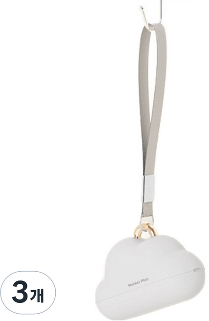 OURWORKS Market Plan 雲朵便攜式可水洗半永久除塵滾輪 白色, 3個