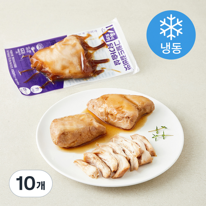 육식토끼 닭가슴살 그릴드 갈비 맛 (냉동), 100g, 10개, 1개입