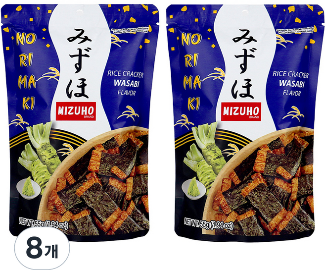 미즈호 노리마끼 와사비, 8개, 55g