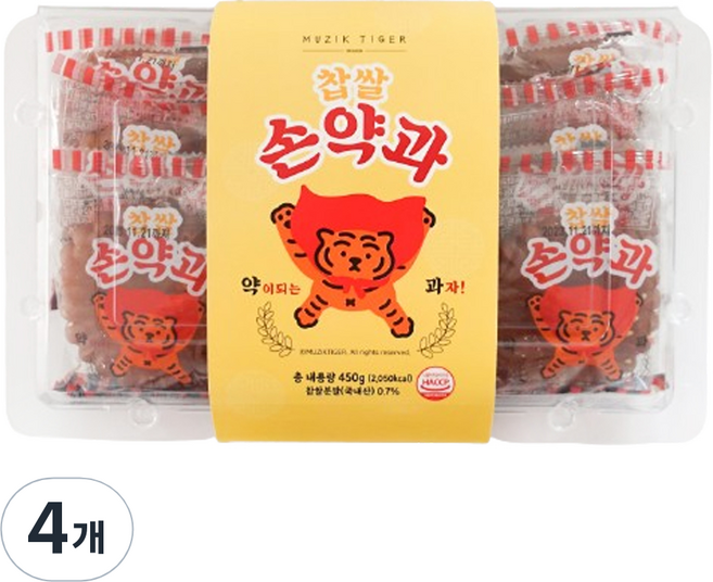 무직타이거 찹쌀 손약과 9p, 450g, 4개