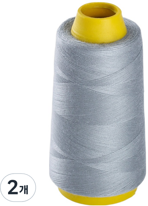 앙플러스 폴리 스티치 40수 2합사 재봉사 실, 라이트그레이, 2개