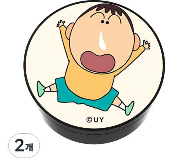 BELLEAMANT 蠟筆小新 呀呼 小新與朋友們設計 車用芳香劑, 2個, 阿呆 白色茉莉薄荷