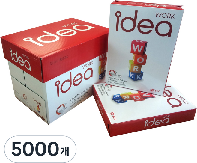 S.C.G. 아이디어워크 복사용지, A4, 5000개