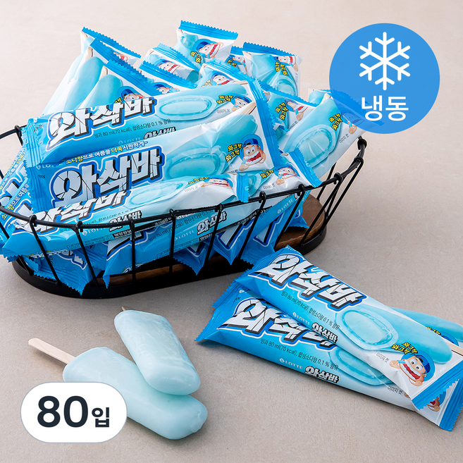 롯데웰푸드 와삭바 (냉동), 80ml, 1개입, 80개