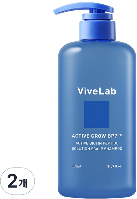 바이브랩 액티브 비오틴펩타이드 솔루션 스칼프 샴푸, 550ml, 2개