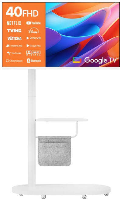 와이드뷰 FHD 스마트 TV + 삼탠바이미 이동식 스탠드 세트, 101cm(40인치), GTWV400FHD11(TV), EKWBYME3833W(스탠드), 스탠드형, 고객직접설치