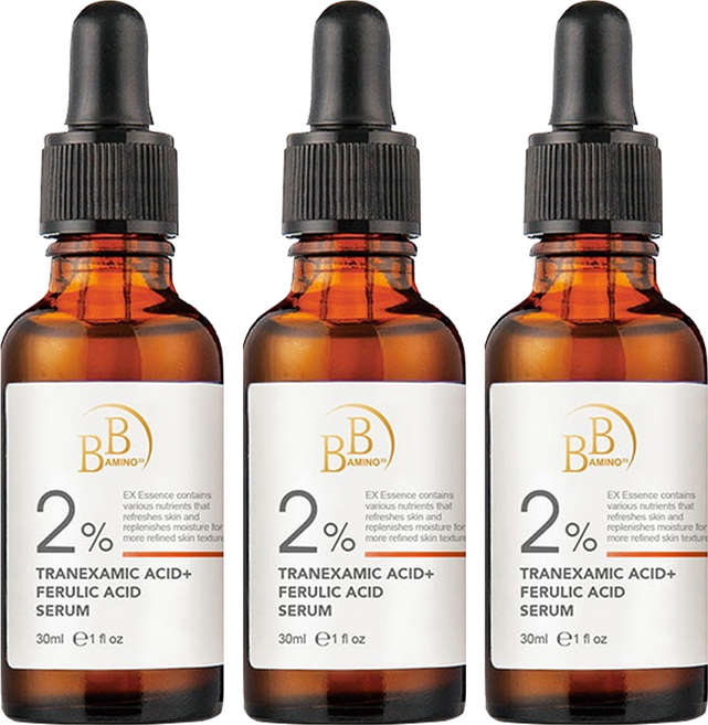 BB AMINO 科研 2%傳明酸 + 阿魏酸淨白精華, 30ml, 3瓶