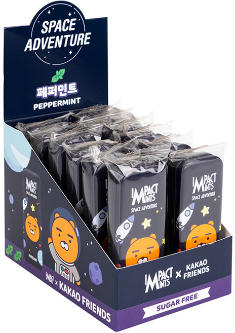 임팩트민트 스페이스어드벤처 페퍼민트, 14g, 12개