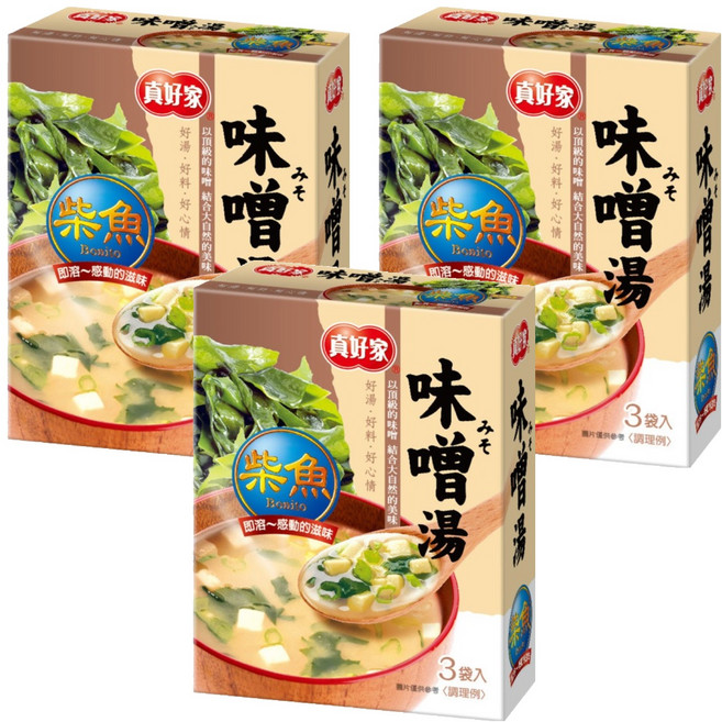 真好家 柴魚味噌湯, 30g, 3盒