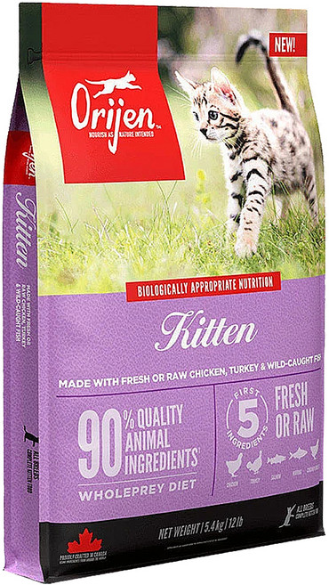 Orijen 歐睿健 台灣公司貨 幼貓 無穀配方 乾飼料, 鮮雞, 5.4kg, 1袋