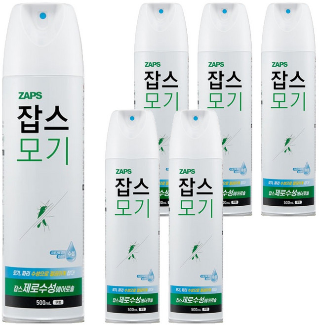 잡스 제로수성에어로솔, 500ml, 6개