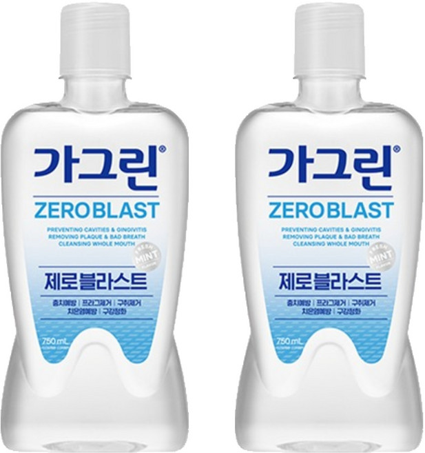 가그린 제로 블라스트 구강세정제, 750ml, 1개입, 2개