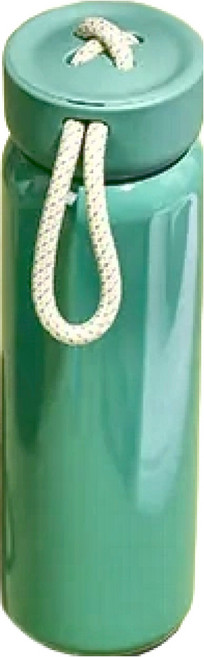 AKS design studio 鈕繩保溫瓶 S(72 x 66 x 195mm), 綠色, 350ml, 1個