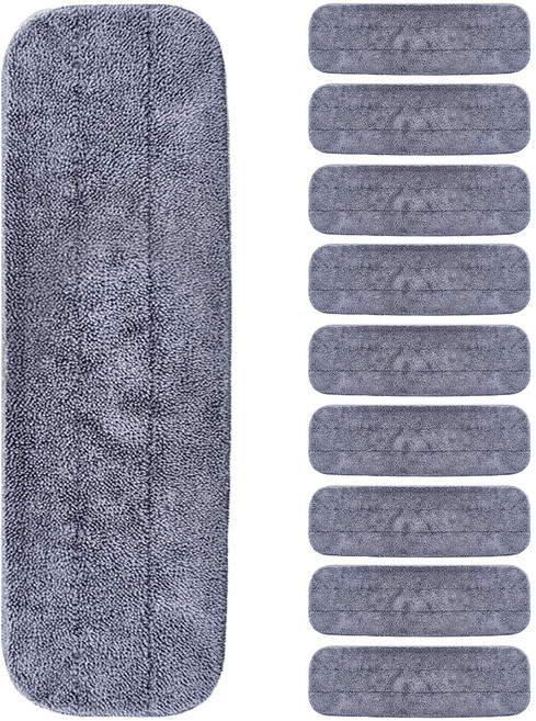 월드크린 극세사 밀대걸레 루프패드 그레이, 10개