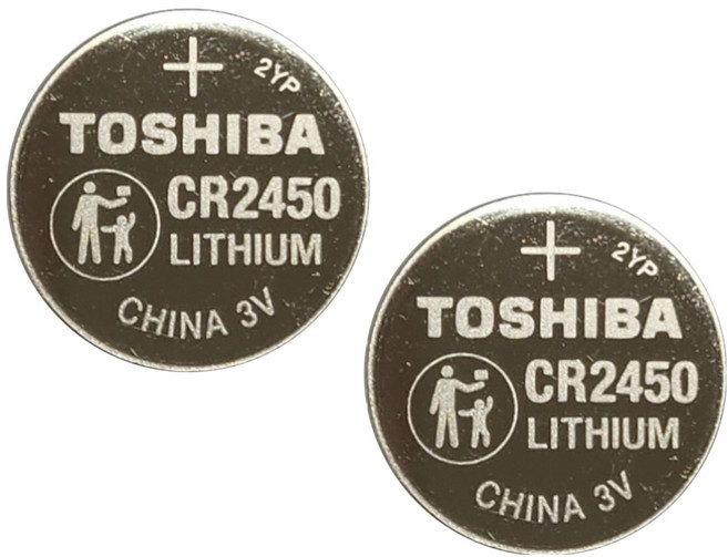 도시바 BMW 스마트키 배터리 전용 코인건전지 CR2450 + 보관함, 1개입, 2개