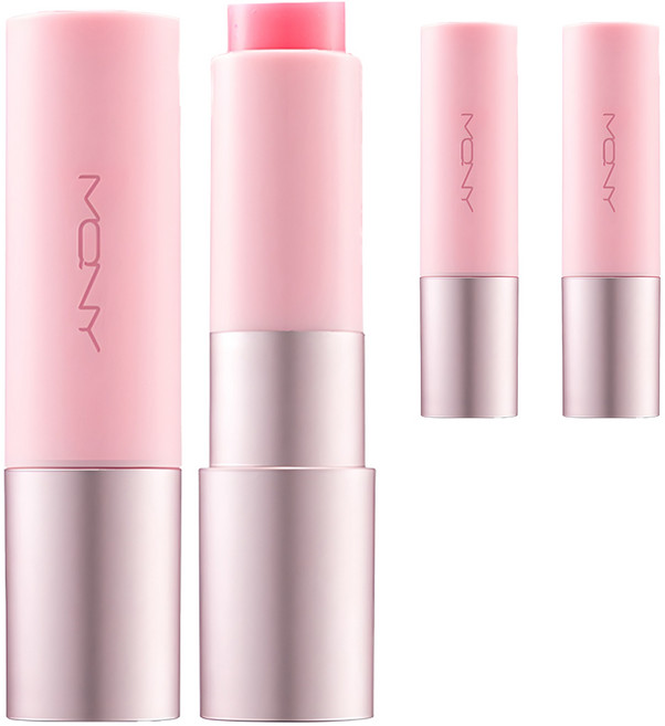 맥퀸뉴욕 베러댄키스 립밤 포 우먼, 파스텔핑크(피치 바닐라향), 3.5g, 3개