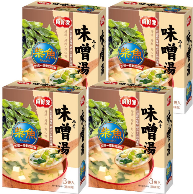 真好家 柴魚味噌湯, 30g, 4盒