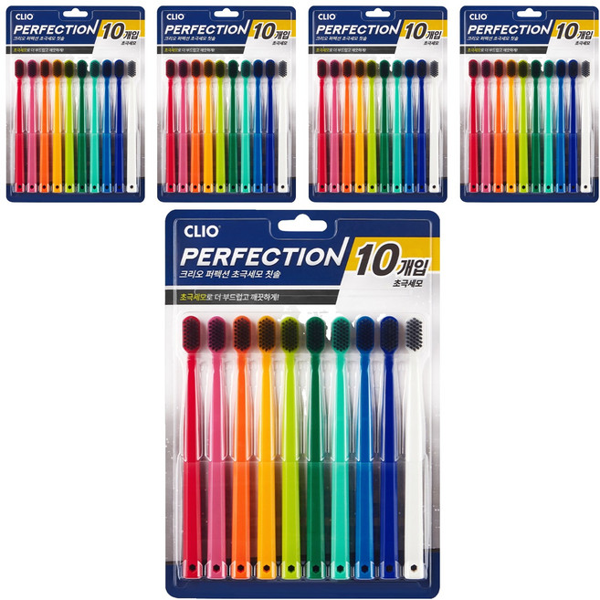 크리오 퍼펙션 초극세모 칫솔, 10개입, 5세트