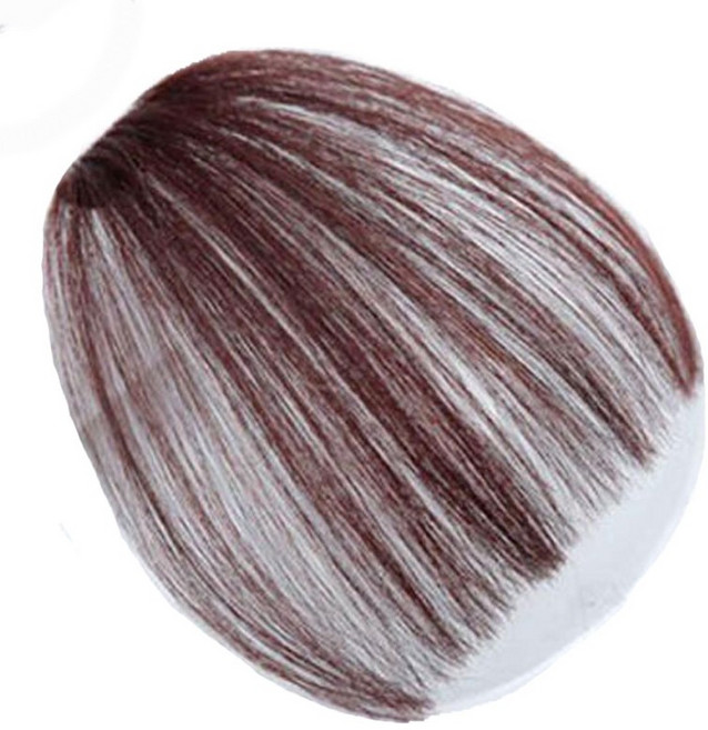 뿌이뿌이가발 인모 일자 앞머리, 초크브라운, 1개