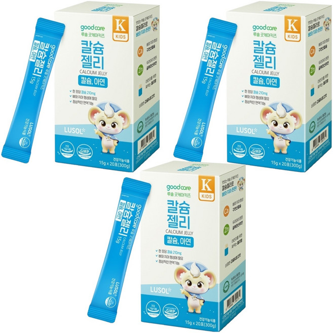 루솔 굿케어키즈 칼슘젤리 20p, 300g, 3개