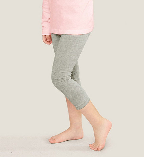 유니프랜드 아동용 베이직 40수 면스판 7부 레깅스