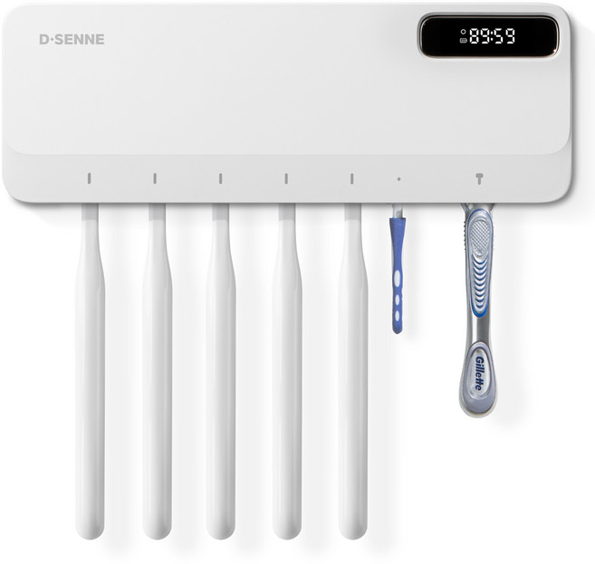 디센느 UVC 온열 건조 칫솔 거치형 살균기, DSTS002, 퓨어화이트